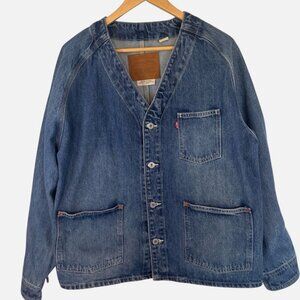 Levi's Premium Union Engineers Coat Men's Medium Denim Button Up